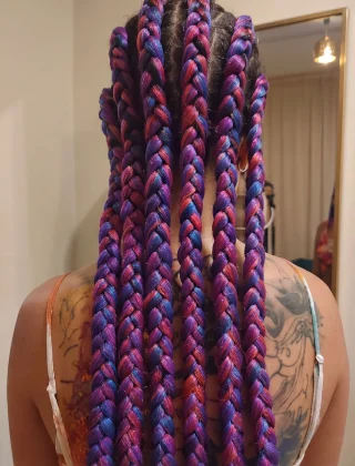 Colorful Box Braids