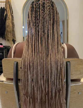 Sandy-Brown Micro-Braids